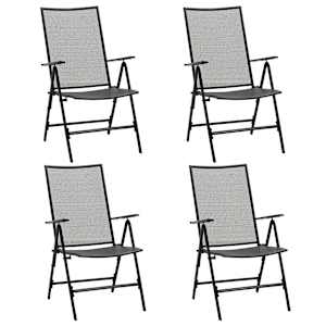 Zložljivi mrežasti stoli 4 kosi jeklo antracit