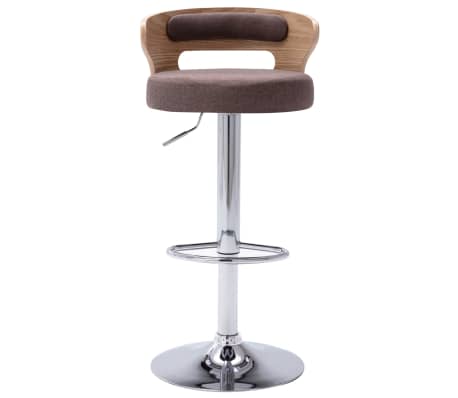 vidaXL Baro taburetės, 2vnt., taupe, išlenkta mediena ir audinys