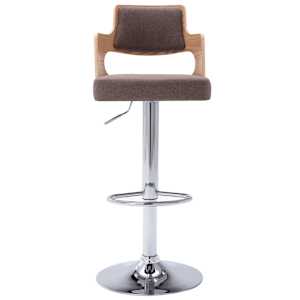 vidaXL Baro taburetės, 2vnt., taupe, išlenkta mediena ir audinys