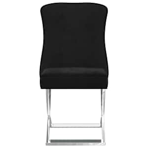 vidaXL Matstol svart 53x52x98 cm sammet & rostfritt st&aring;l