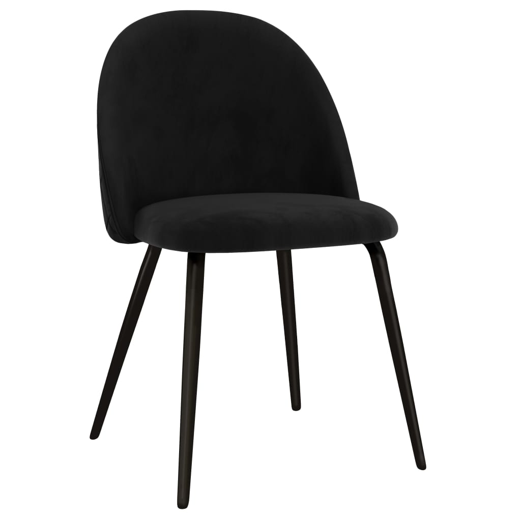 

vidaXL Eetkamerstoelen 2 st stof zwart