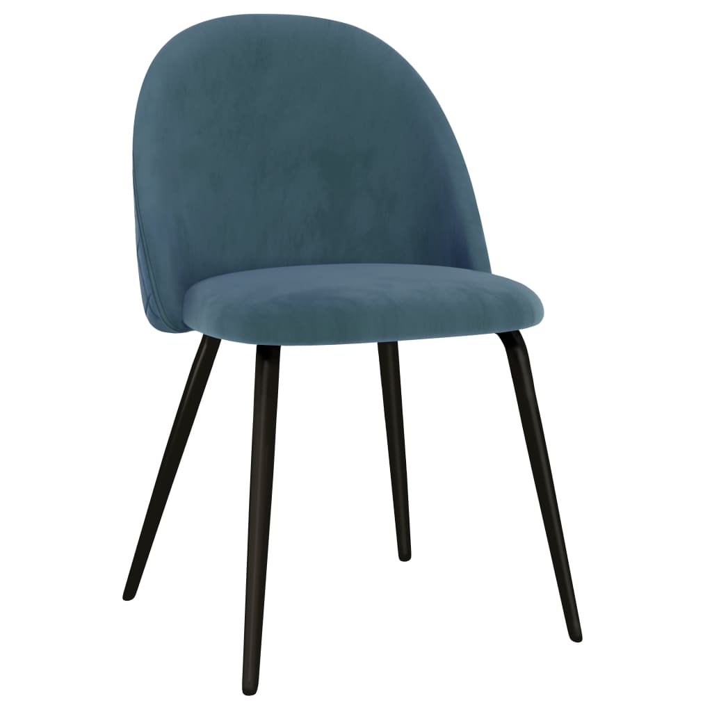 

vidaXL Eetkamerstoelen 2 st stof blauw