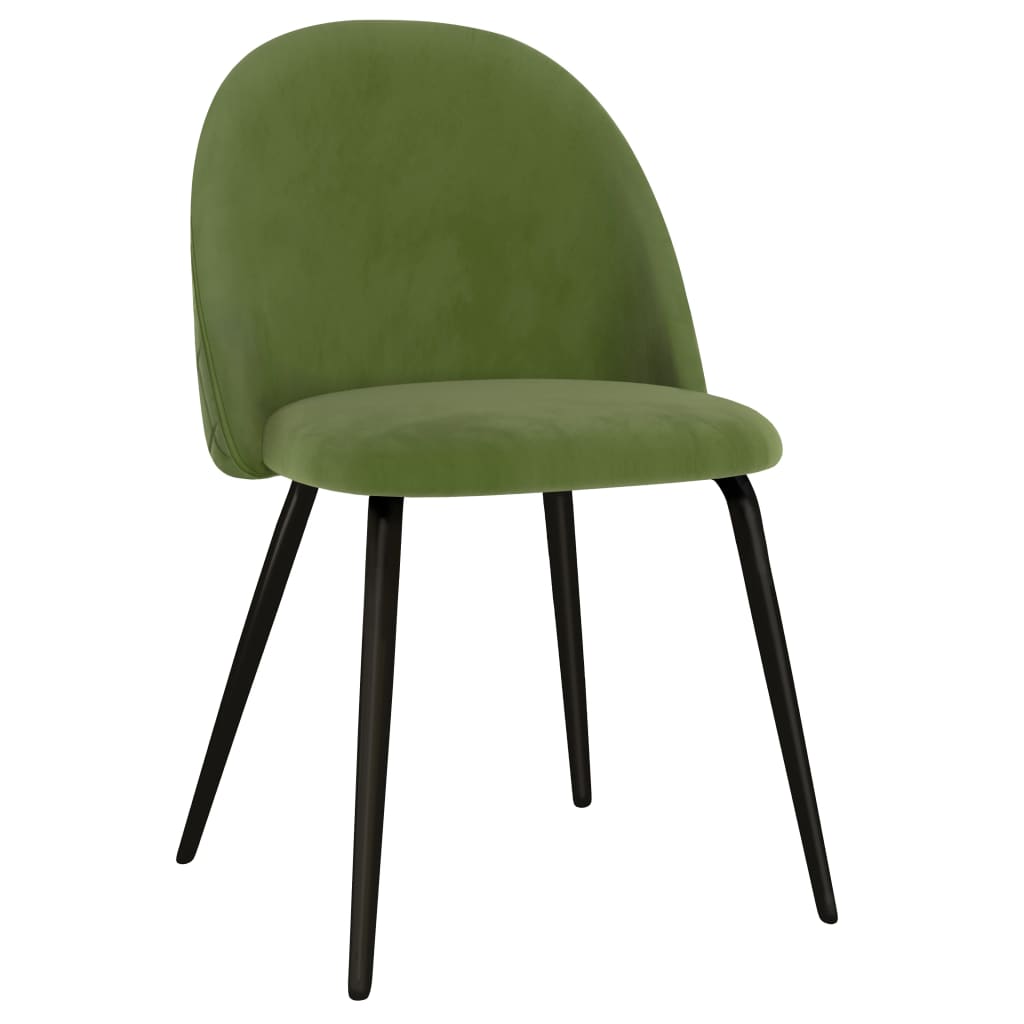 

vidaXL Eetkamerstoelen 2 st stof groen