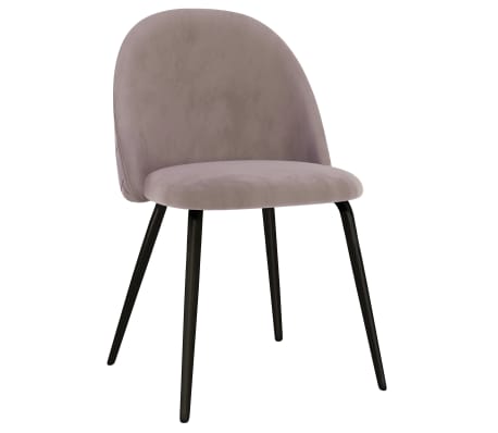 vidaXL Valgomojo kėdės, 4vnt., rožinės spalvos, audinys