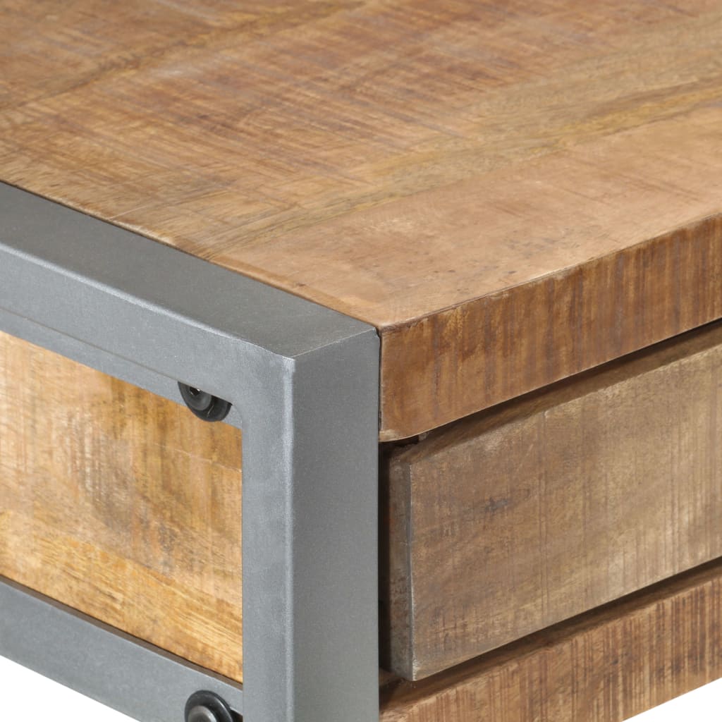 

vidaXL Bureau 108x50x75 cm ruw mangohout