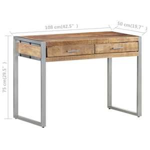 Psací stůl 108 x 50 x 75 cm hrubé mangovníkové dřevo - obrázek 7