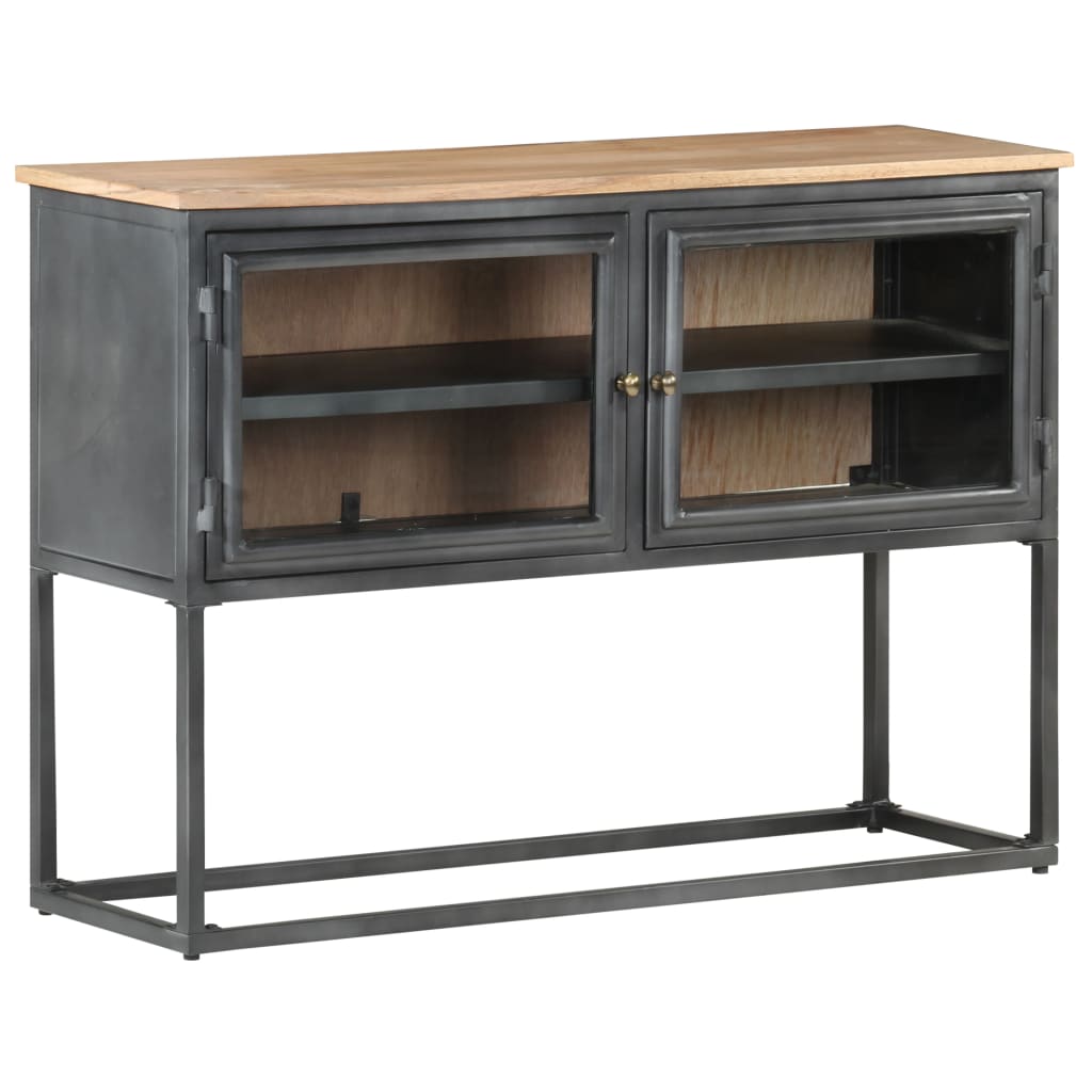 Image of vidaXL Sideboard Grey 100x30x70 cm Solid Acacia Wood