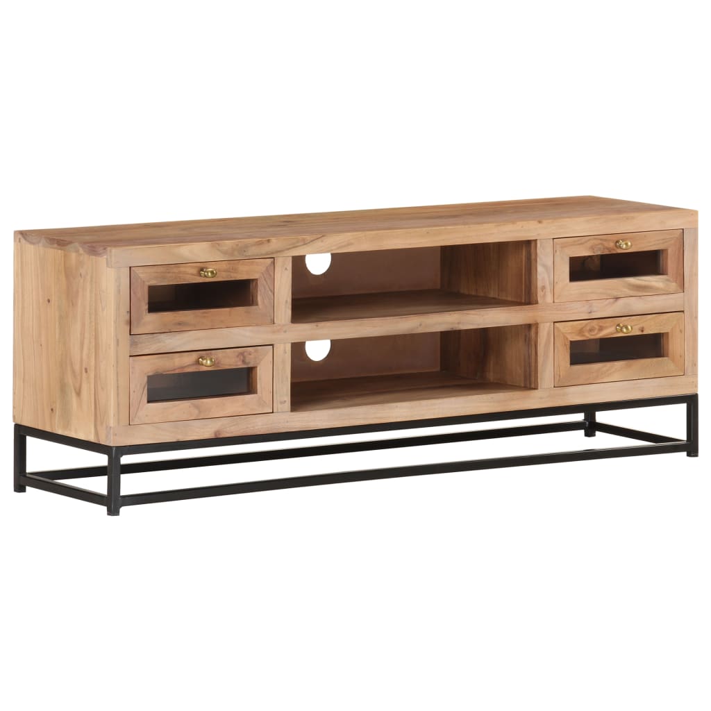 vidaXL TV Cabinet 110x30x40 cm Solid Acacia Wood