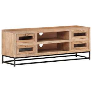 TV stolek 110 x 30 x 40 cm masivní akáciové dřevo - obrázek 8