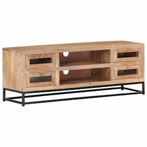 TV stolek 110 x 30 x 40 cm masivní akáciové dřevo - obrázek 10