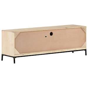 TV stolek 120 x 30 x 40 cm masivní mangovník a přírodní rákos - obrázek 4