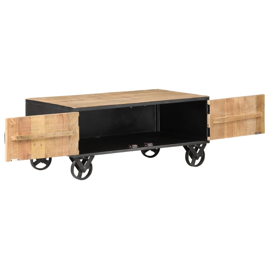 vidaXL Salontafel 90x50x39 cm massief gerecycled hout afbeelding
