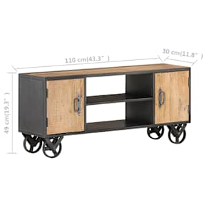 TV stolek 110 x 30 x 49 cm masivní recyklované dřevo - obrázek 7