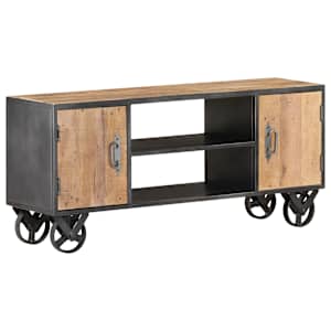 TV stolek 110 x 30 x 49 cm masivní recyklované dřevo - obrázek 9