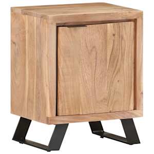 Noční stolek 40 x 30 x 50 cm masivní akáciové dřevo živé hrany - obrázek 12