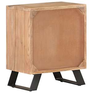 Noční stolek 40 x 30 x 50 cm masivní akáciové dřevo živé hrany - obrázek 4