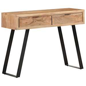vidaXL konsoollaud, 100x35x76 cm, naturaalsete servadega akaatsiapuit