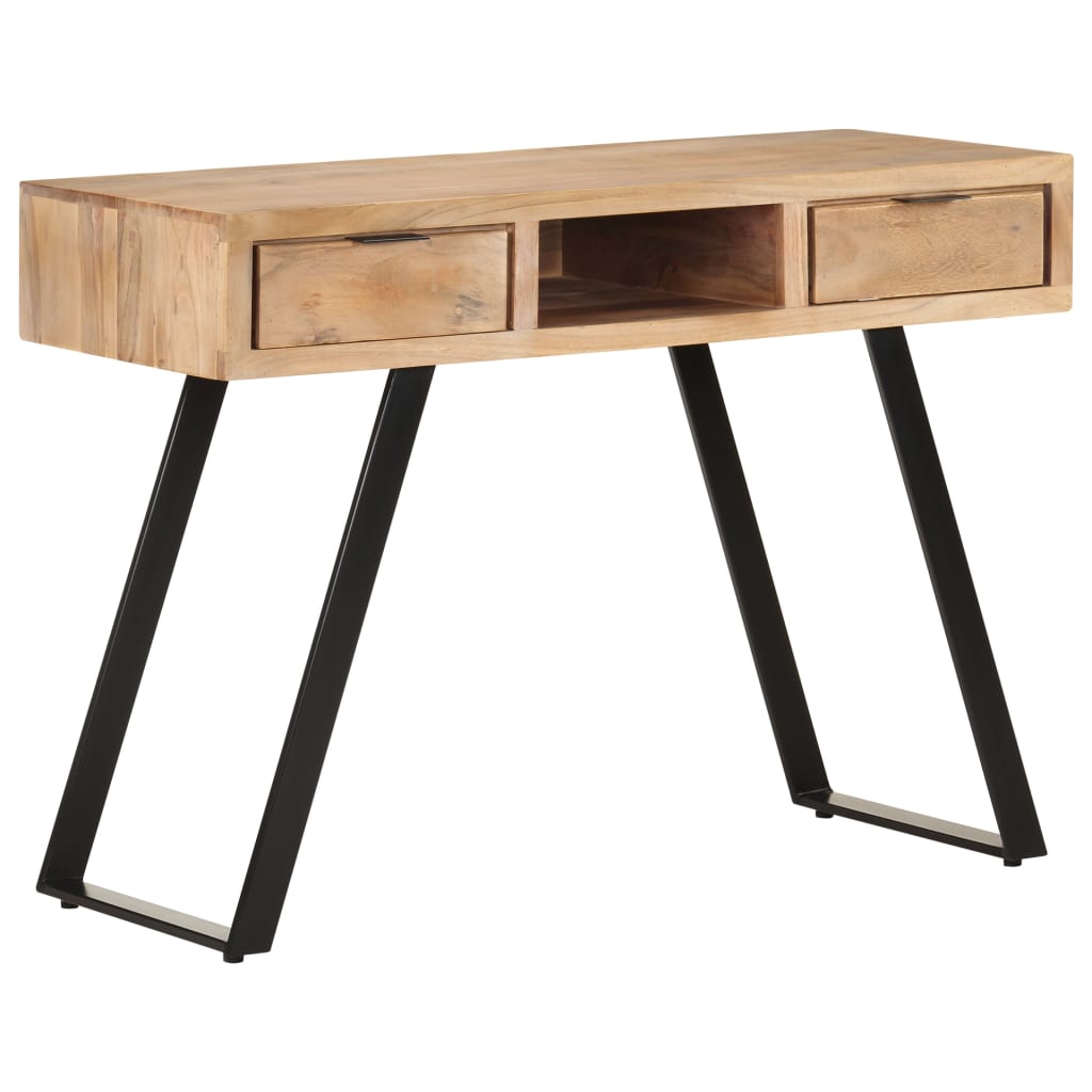 vidaXL Schreibtisch 107x45x79 cm Massivholz Akazie Lebendige Kanten