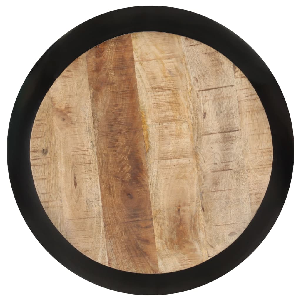 vidaXL Măsuță de cafea, negru, 68 x 68 x 30 cm, lemn masiv de mango