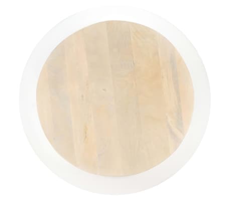 vidaXL Tavolino da Salotto Bianco 68x68x30 cm Legno Massello di Mango