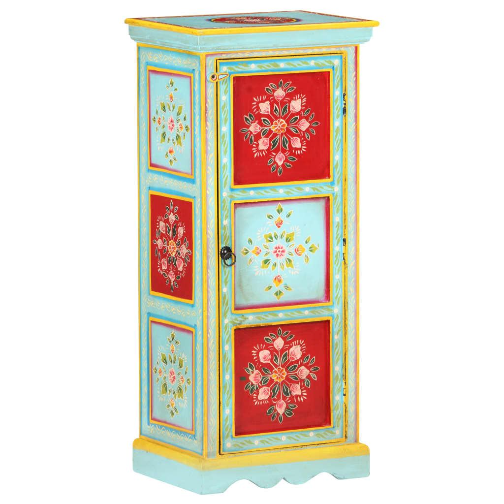 Photos - Dresser / Chests of Drawers VidaXL Hand Painted Highboard 40x30x90 cm Solid Mango Wood 