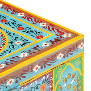 Ručně malovaný úložný box 50 x 40 x 40 cm masivní mangovník - obrázek 6
