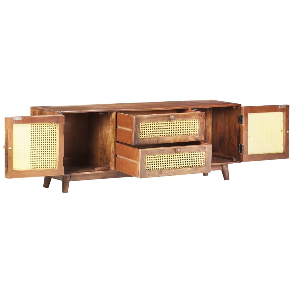 

vidaXL Tv-meubel 124x29x45 cm massief mangohout
