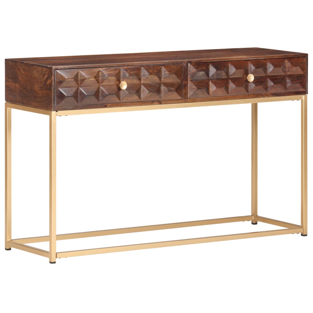 vidaXL Masă consolă 122x36x75 cm, lemn masiv de mango