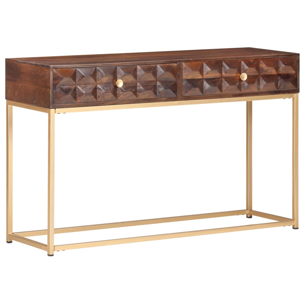 Consoletafel 122x36x75 cm Massief mangohout image 12