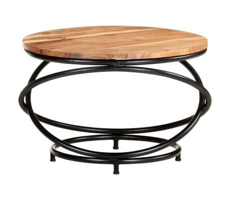 vidaXL Kavos staliukas, 60x60x40cm, akacijos medienos masyvas