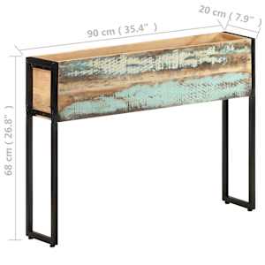 Truhlík 90 x 20 x 68 cm masivní recyklované dřevo - obrázek 5