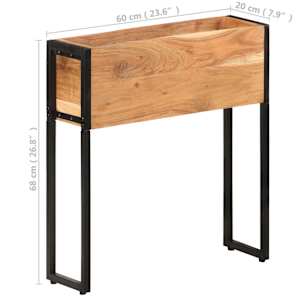 Truhlík 60 x 20 x 68 cm masivní akáciové dřevo - obrázek 8