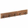 vidaXL esiku riidenagi 5 konksuga, 100 x 2,5 x 15 cm, taastatud puit