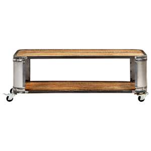 Konferenční stolek 100 x 50 x 35 cm masivní mangovníkové dřevo - obrázek 2