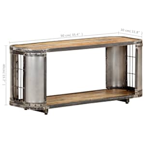 TV stolek 90 x 30 x 40 cm masivní mangovníkové dřevo - obrázek 6