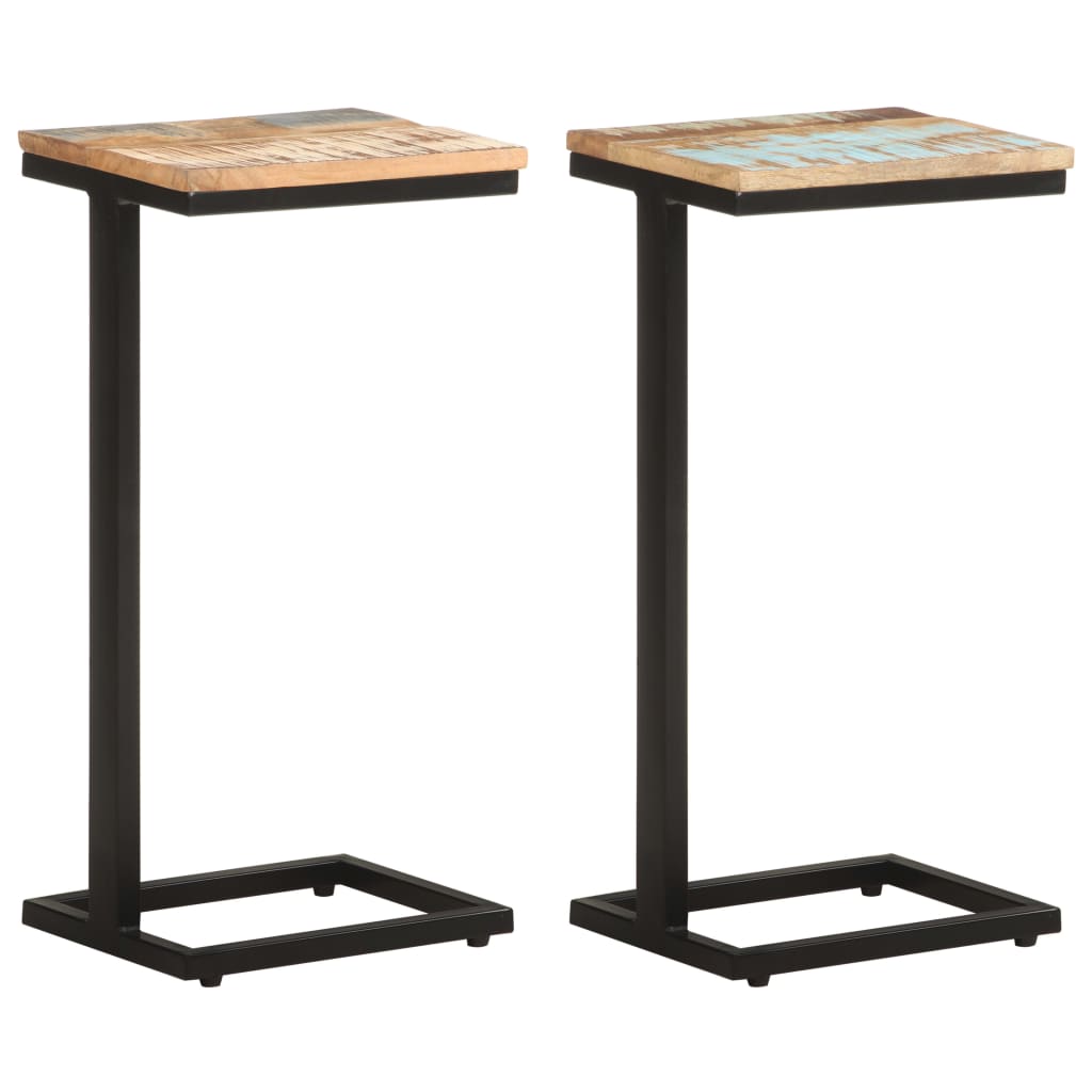 Image of vidaXL Side Tables 2 pcs 31.5x24.5x64.5 cm Solid Reclaimed Wood