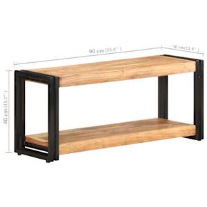 TV stolek 90 x 30 x 40 cm masivní akáciové dřevo - obrázek 7