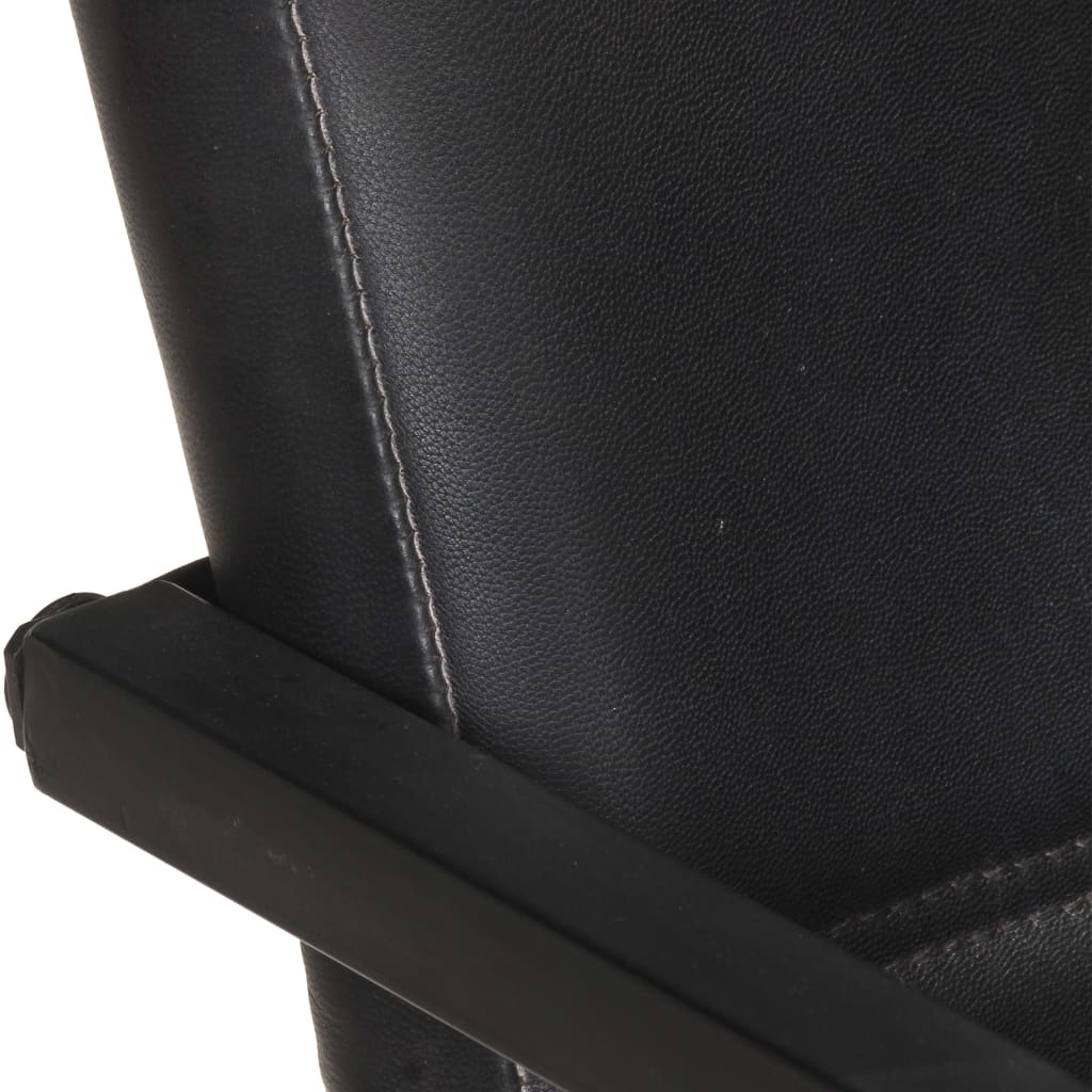 Gembinės valgomojo kėdės, 2vnt., juodos spalvos, tikra oda | Stepinfit