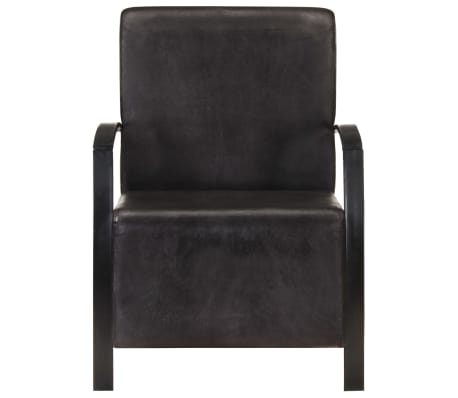 vidaXL Chaise de canapé Noir Cuir véritable