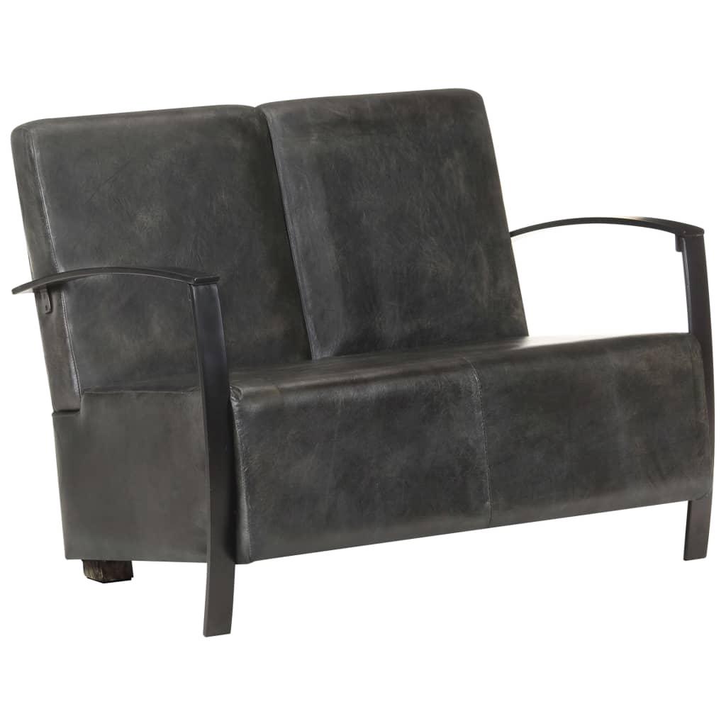 vidaXL 2-personers sofa ægte læder rustikgrå