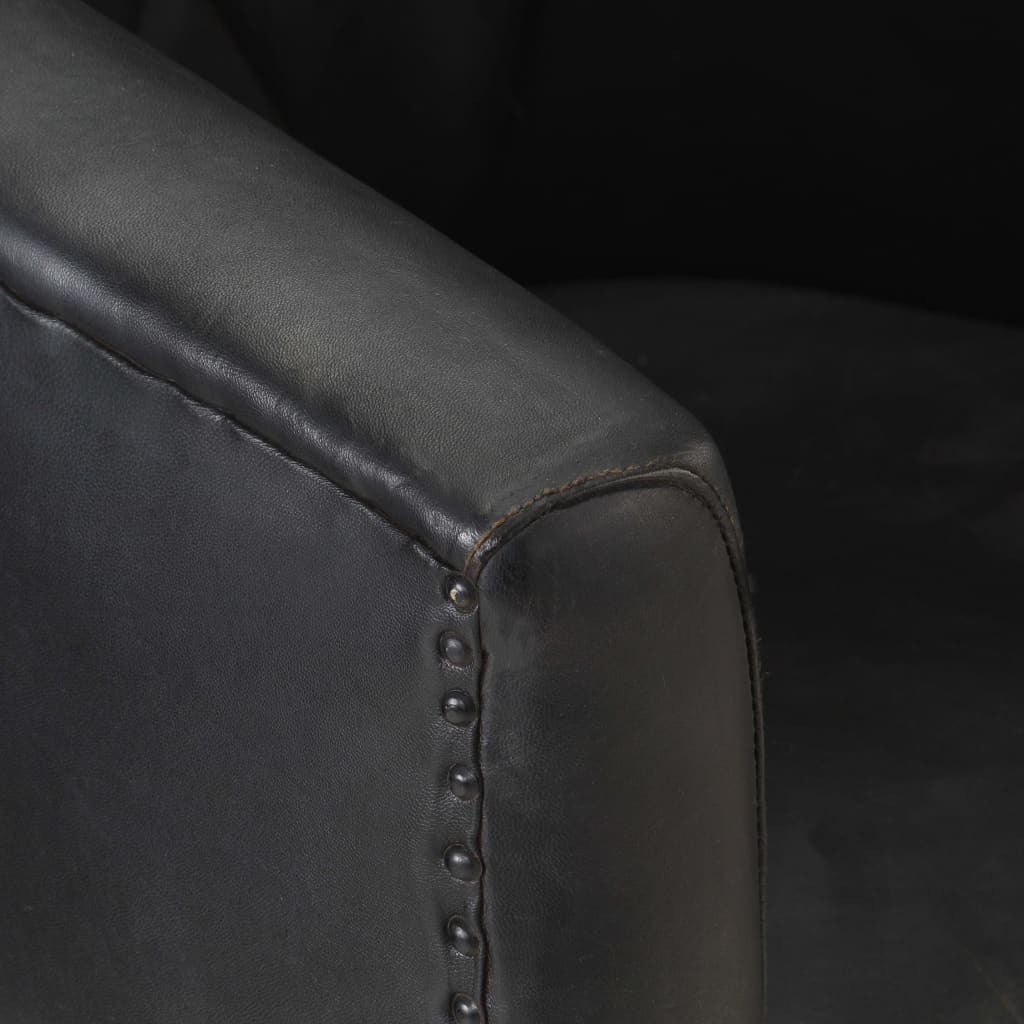 Poltrona A Pozzetto Nera In Vera Pelle VidaXL 13 width=274