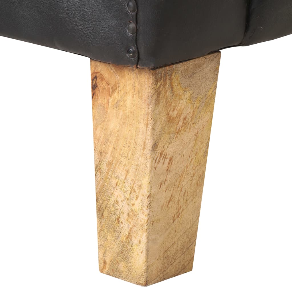 Poltrona A Pozzetto Nera In Vera Pelle VidaXL 14 width=274