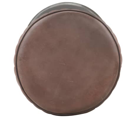 vidaXL Barov&aacute; stolička hněd&aacute; s o&scaron;oup&aacute;n&iacute;m prav&aacute; kůže