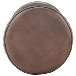 vidaXL Barov&aacute; stolička hněd&aacute; s o&scaron;oup&aacute;n&iacute;m prav&aacute; kůže