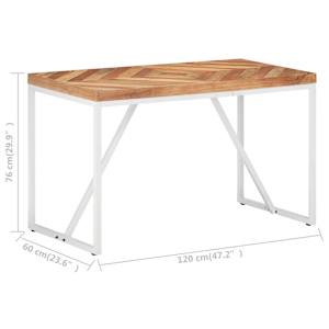 Jídelní stůl 120 x 60 x 76 cm masivní akácie a mangovník - obrázek 7