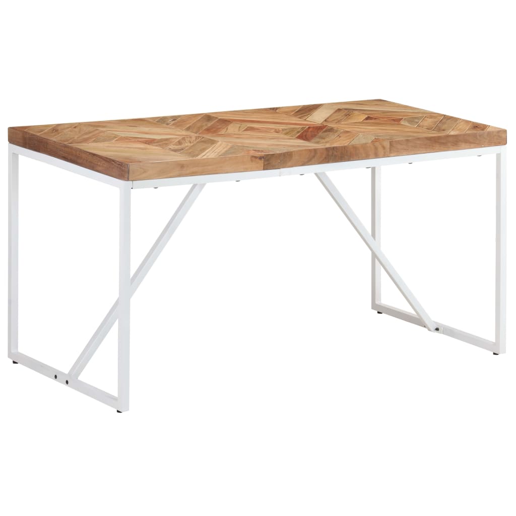 vidaXL Table Ã  manger 140x70x76 cm Bois massif d'acacia et de manguier-image-8720286068137