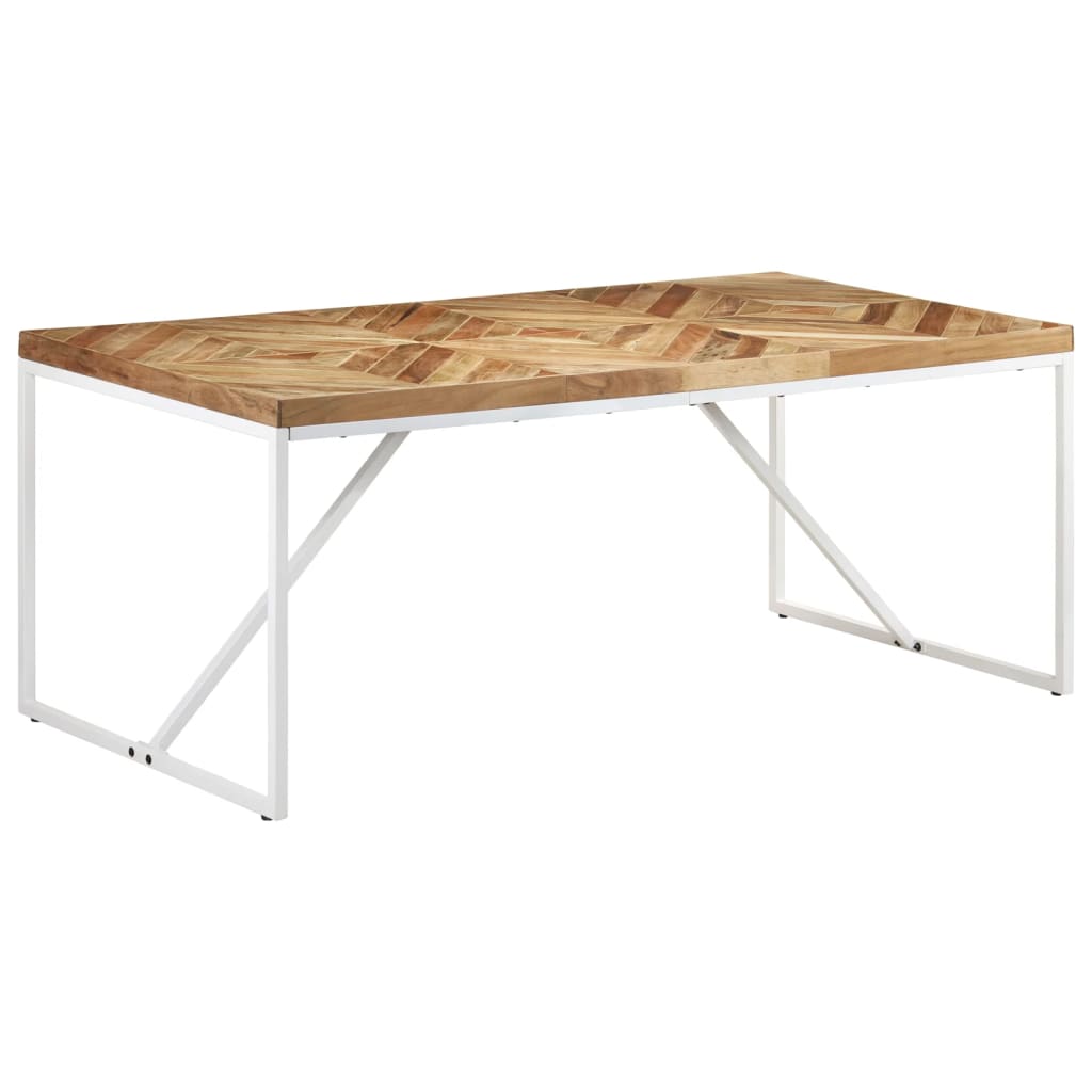 vidaXL Table à dîner 180x90x76 cm Bois massif d'acacia et de manguier