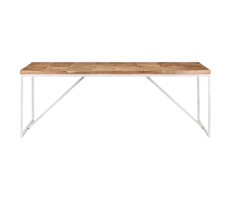 vidaXL Table &agrave; manger 200x90x76 cm Bois massif d'acacia et de manguier