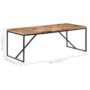 Jídelní stůl 200 x 90 x 76 cm masivní akácie a mangovník - obrázek 7