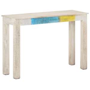 vidaXL konsoollaud, valge, 115 x 35 x 77 cm, t&ouml;&ouml;tlemata mangopuit